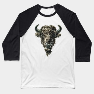 Bison head Baseball T-Shirt